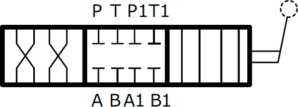 Восьмилинейный (восьмиходовой) дивертор D8 - закрытый центр
